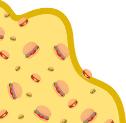 Burger With Wavy Corner