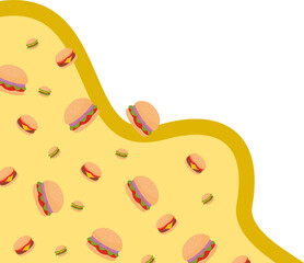 Burger With Wavy Corner