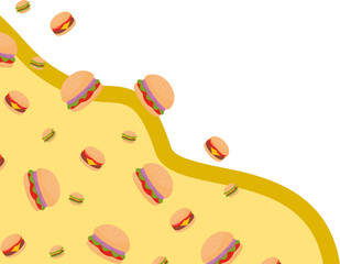 Burger With Wavy Corner