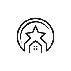 house star icon vector illustration concept design template
