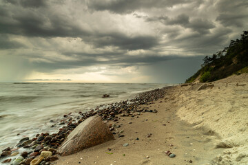 Landscape of the Baltic sea and beach.