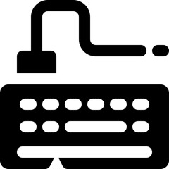 keyboard icon. vector glyph icon for your website, mobile, presentation, and logo design.