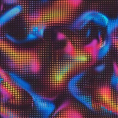 Retro pop wallpaper, waves, Ai generated