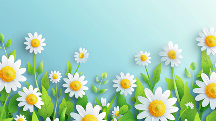 mothers day blue daisy background