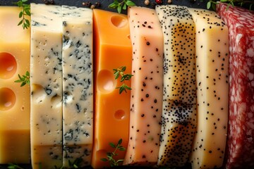 abstract background in colors and patterns for National Cheese Day