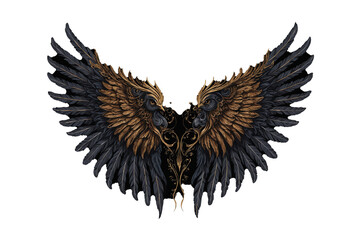 Obraz premium T-shirt design as wings with transparent background