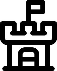 castle icon. vector line icon for your website, mobile, presentation, and logo design.