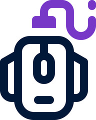 mouse icon. vector dual tone icon for your website, mobile, presentation, and logo design.