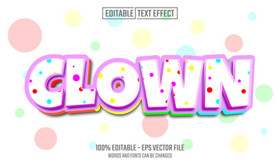 clown editable text effect