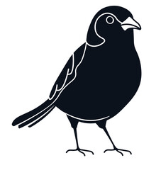 Black Bird Silhouette Vector illustration