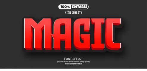 Magic text effect, Editable text effect.