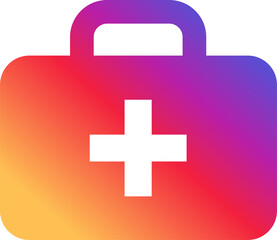 Instagram First Aid Kit Icon for Health and Safety Instagram Gradient App