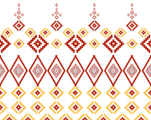 abstract Traditional geometric ethnic fabric pattern ornate elements with ethnic patterns design for textiles, rugs, clothing, sarong, scarf, batik, wrap, embroidery, print, curtain, carpet, wallpaper