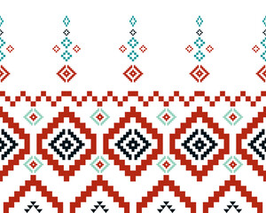 abstract Traditional geometric ethnic fabric pattern ornate elements with ethnic patterns design for textiles, rugs, clothing, sarong, scarf, batik, wrap, embroidery, print, curtain, carpet, wallpaper