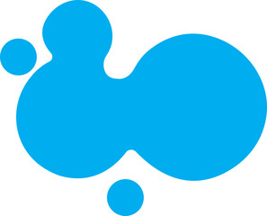 Minimal Ink drop and splash icon. Blotter spot, liquid paint drip splash and ink splatter. Slim Blue inked splatter dirt stain splattered spray with drop blots isolated on transparent background.