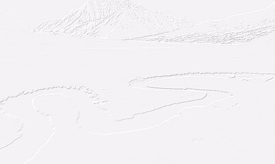 Embossed image of landscape.