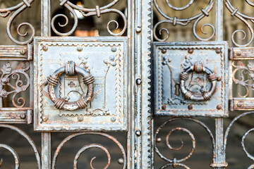 Wrought iron gate of Salisbury Cathedral