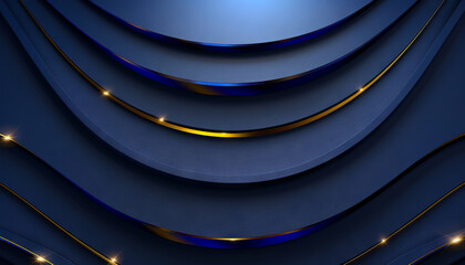 Fototapeta premium A blue background with gold lines.