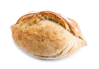 Freshly baked sourdough bread isolated on white