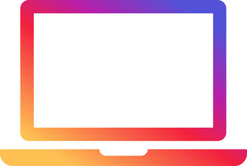 Instagram Computer Monitor Icon - Modern Screen Symbol Instagram Gradient App