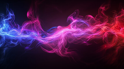 Abstract smoke neon background, shining backdrop