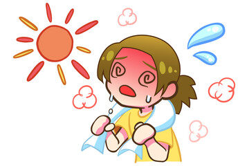 熱中症の女の子