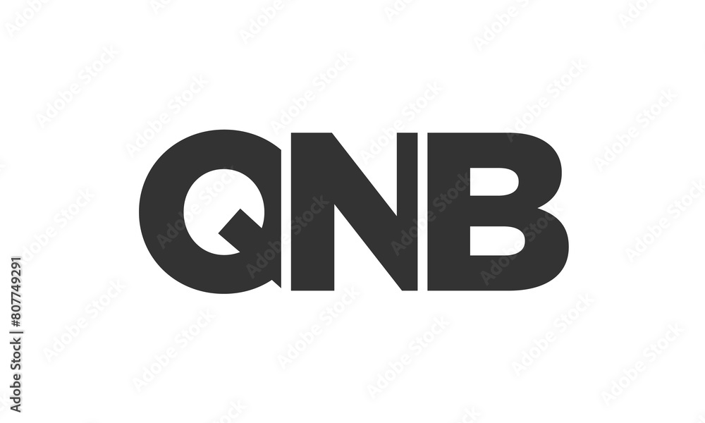Poster qnb logo design template with strong and modern bold text. initial based vector logotype featuring s