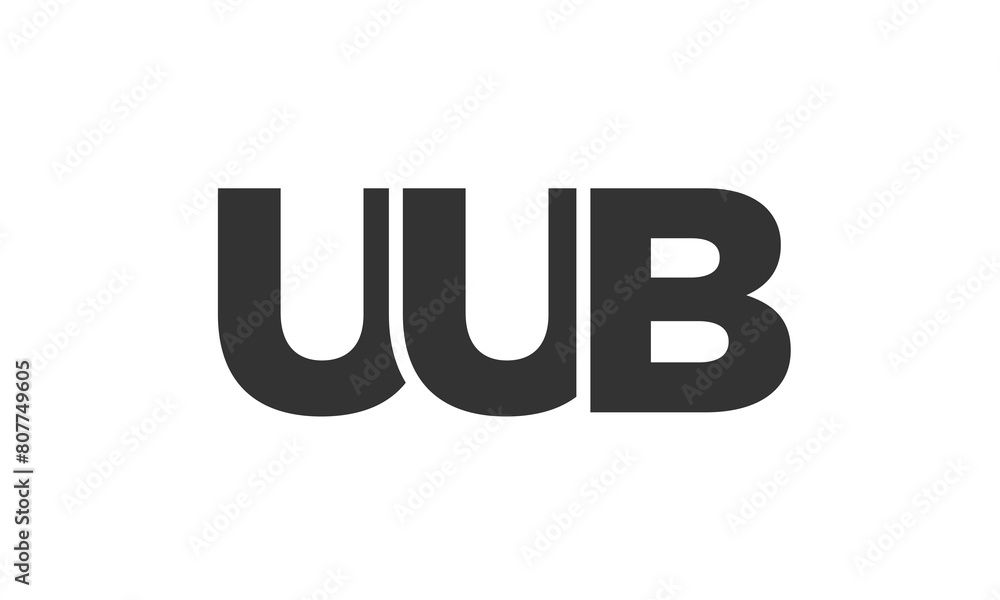 Poster uub logo design template with strong and modern bold text. initial based vector logotype featuring s