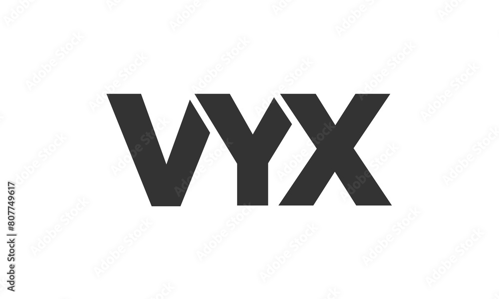 Fototapete vyx logo design template with strong and modern bold text. initial based vector logotype featuring s
