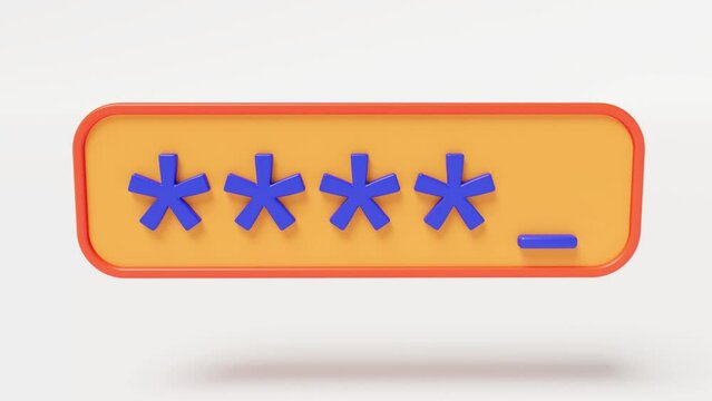 Pin password blink line intro able to loop endless