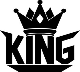 King word with crown