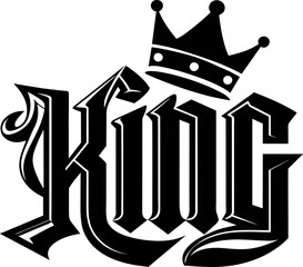 King word with crown