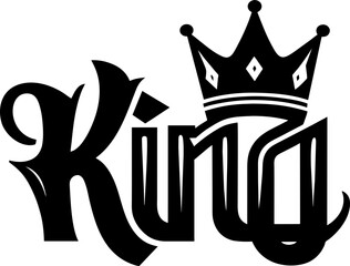 King word with crown