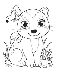 Animal coloring book for kids