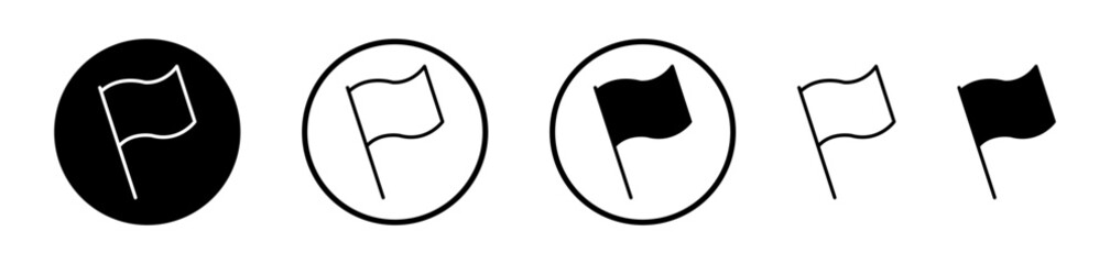 Flag Icon Collection. Vector Symbol for Reporting Spam.