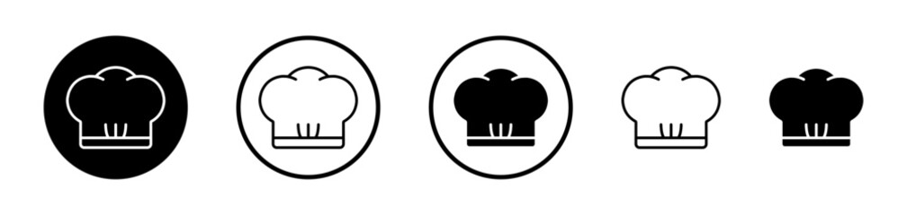Chef Hat Icon Collection. Vector Symbol for Culinary Professionals.