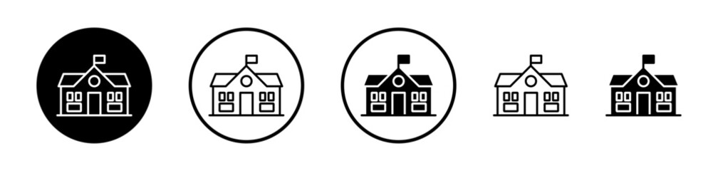 School Icon Collection. Vector Symbol for Educational Institutions.