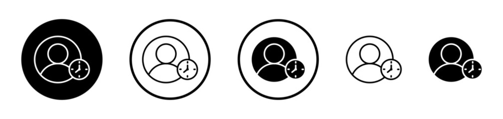 User Time Icon Collection. Vector Symbol for Time Management and Patience.