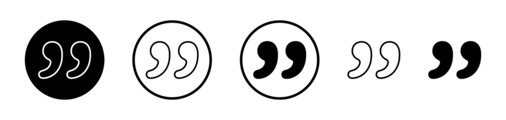 Quote Right Icon Collection. Vector Symbol for Quotation in Dialogues.