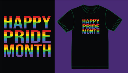 Happy pride month t shirt design..eps5eps.