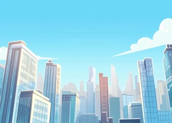 Fototapeta premium skyscrapers in downtown city