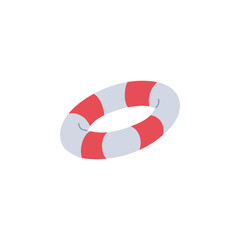 Red and grey lifebuoy vector illustration
