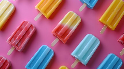 popsicle on pink background