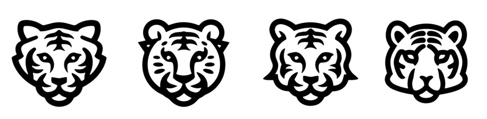 Abstract Tiger Face Illustration vector
