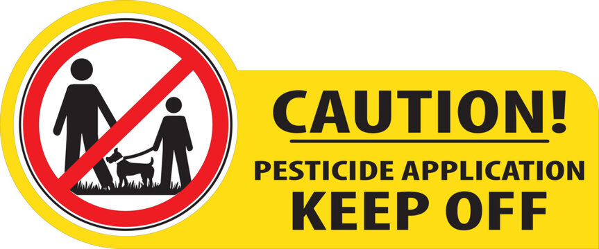 Pesticide agrochemical application sign notice vector.eps