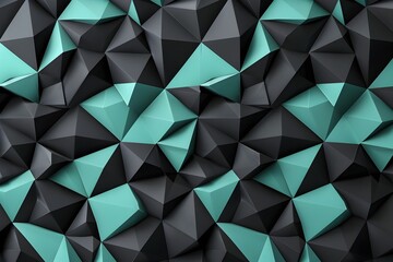 Obraz premium Sleek Teal and Black Geometric Abstract Pattern Design