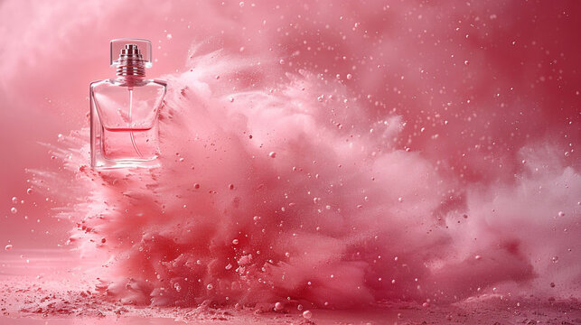 Exploding Perfume Bottle in Mid-Air