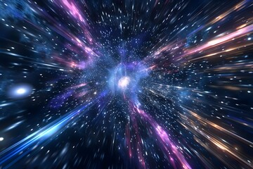 Obraz premium Traveling at the Speed of Light and Beyond A Cosmic of Energy Motion and the Mysteries of the