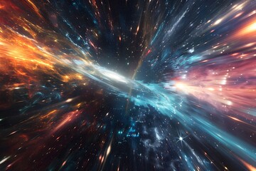 Fototapeta premium Boundless Cosmic Odyssey A Mesmerizing Journey Through the Infinite Realms of Space and Time