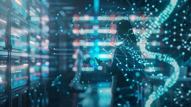 background with lights, A  computing research lab developing breakthrough algorithms and applications for scientific discovery and innovation